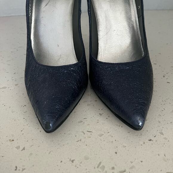 Stuart Weitzman Metallic Blue Stiletto Pumps Women’s Size 7 - Picture 12 of 14